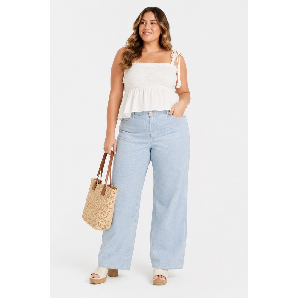 Women's Jeans Universal‎ Thread Wide Leg Striped Size 17 New With Tags